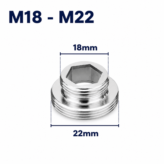 M18 - M22 Short Adapter