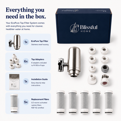 NSF42 Tap Water Filter Unit + 5 Free Filters